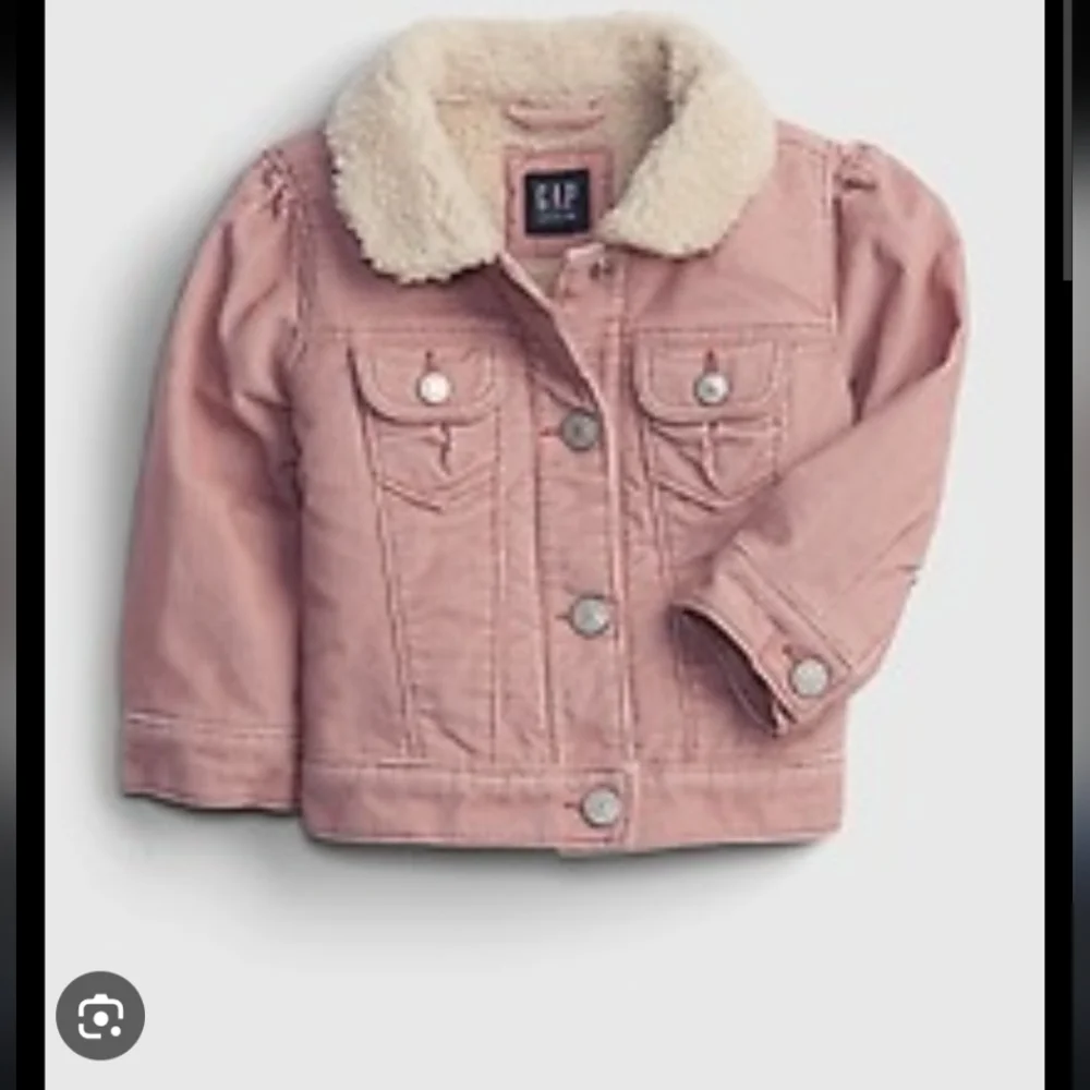 Baby Gap pink Sherpa lined corduroy jacket  size 2T
